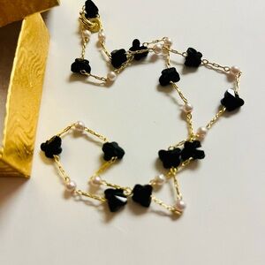 Vintage Gold and Black Butterfly Necklace🦋